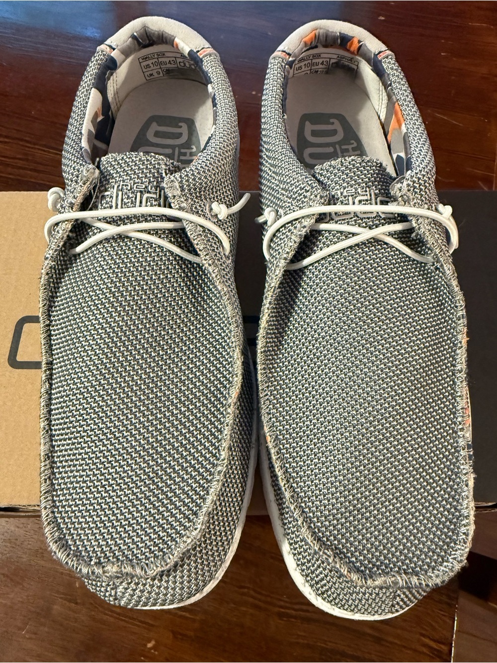 NIB Hey Dude Wally Knit Casual Shoes - Gray Size M10